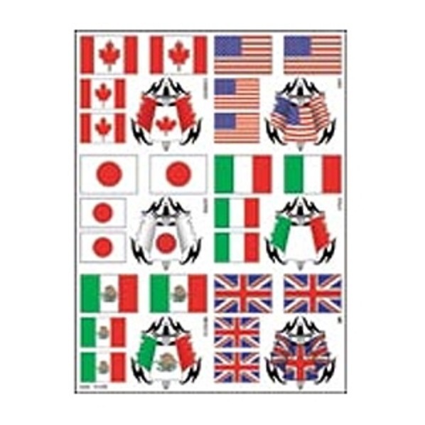 S025 XXX MAIN FLAGS STICKER SHEET