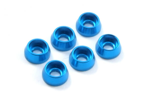 M3 Cap Washers (6) - Blue