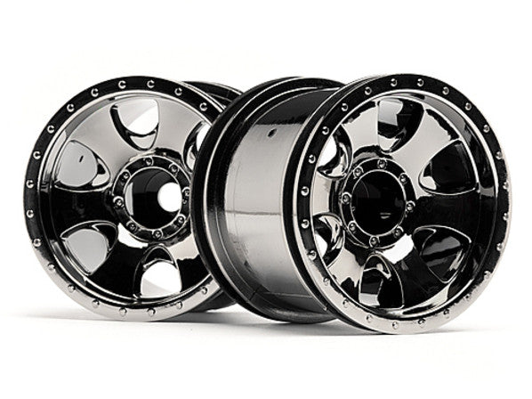 HPI-105280 - Warlock Wheel Black Chrome (2.2 in 2 Pcs)