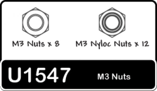 U1547 - SPEED PACK - M3 Nuts