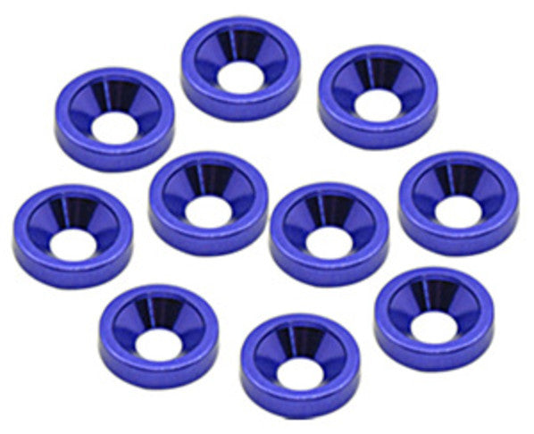 CR300 - Alloy M3 Csk Washers - Blue pk10