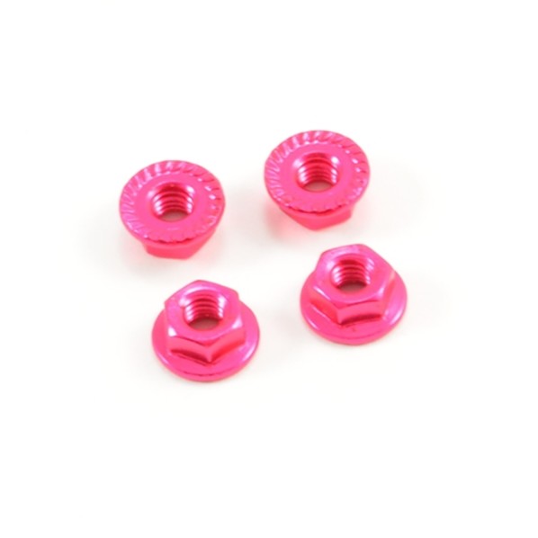 FTM4PKS - FASTRAX M4 PINK SERRATED ALUMINIUM NUTS 4PCS
