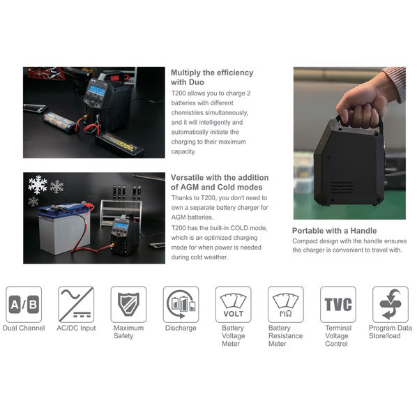 SK-100155-04 SKY RC T200 AC/DC 12A CHARGER