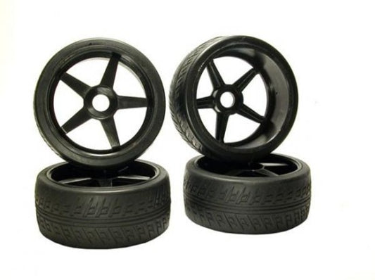 IGTH004BK  Tyres On Inferno GT Black Wheels (4)
