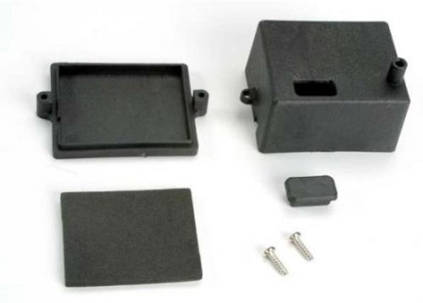 TRX4924 - Traxxas Box receiver, rubber plug, adhesive foam chassis pad