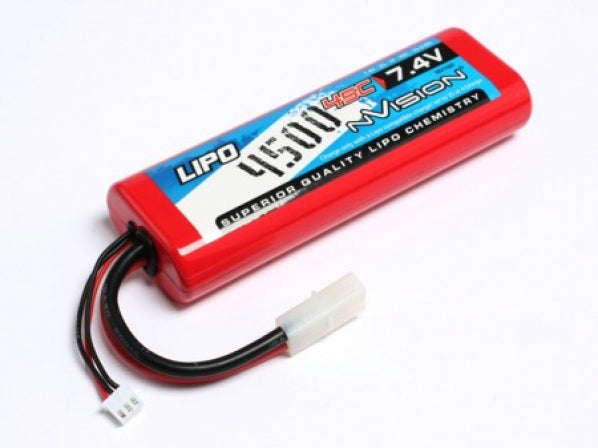 NVO1109 nVision Sport 4500mAh 45C 7.4V LiPo Stick Pack (Deans)