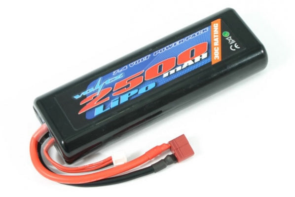 VZ0304 2500mAh 2S 7.4v 20C Hard Case LiPo Stick Battery with Deans Connector