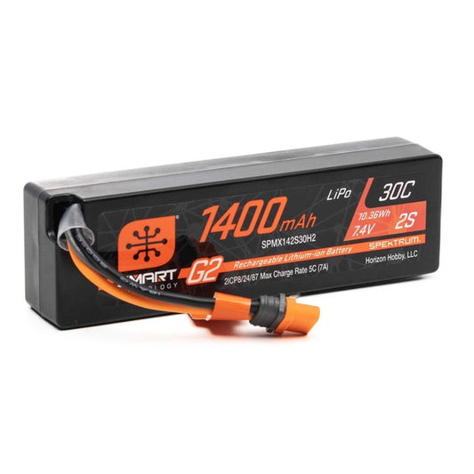 7.4V 1400mAh 2S 30C Smart G2 LiPo Battery: IC2 ConnectorO-SPMX142S30H2