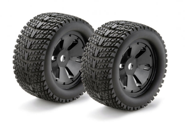 Wheel Set Truggy "Arrow" black 1:8 (2 pcs.) 17mm hex