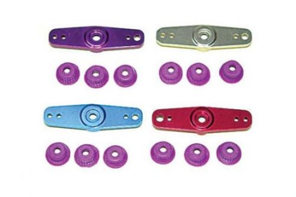 FAST38B - BLUE ALUMINIUM DOUBLE SERVO ARM