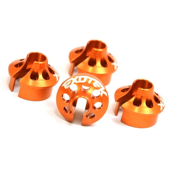 EX1405-O - Orange alloy shock spring perches - 4 pcs (Xray XB4)