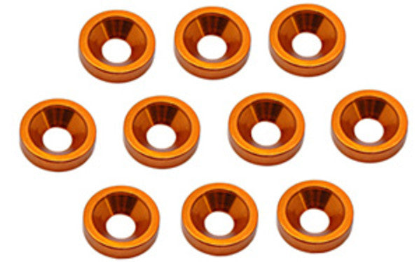 CR301  Alloy M3 Csk Washers - Orange pk10