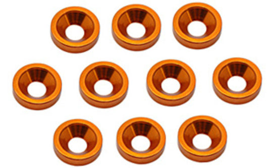 CR301  Alloy M3 Csk Washers - Orange pk10