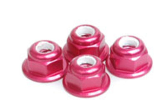 U2810  M4 Nyloc Wheel Nut - Red Alloy (pk4)