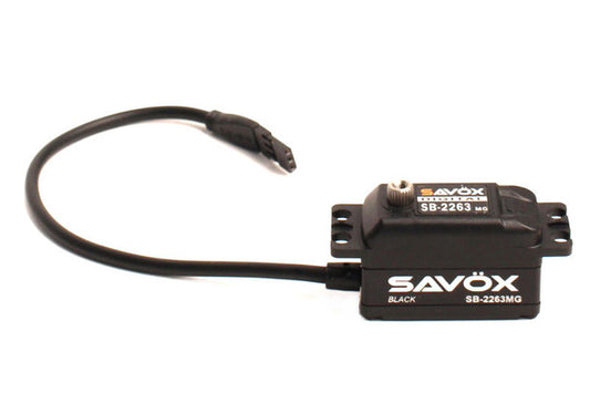 SAV-SB2263MGB  SAVOX LOW PROFILE BRUSHLESS DIGI 10KG/0.076S@6.0V - BLACK