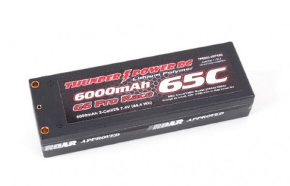 TP6000-2sPR65B  Thunder Power Lipo 6000mAh 2S - 7.4v - 65C/130C