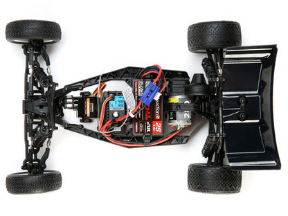 C-LOS01016T1  Mini-B: 1/16th 2wd Buggy Blue/White yellow and black