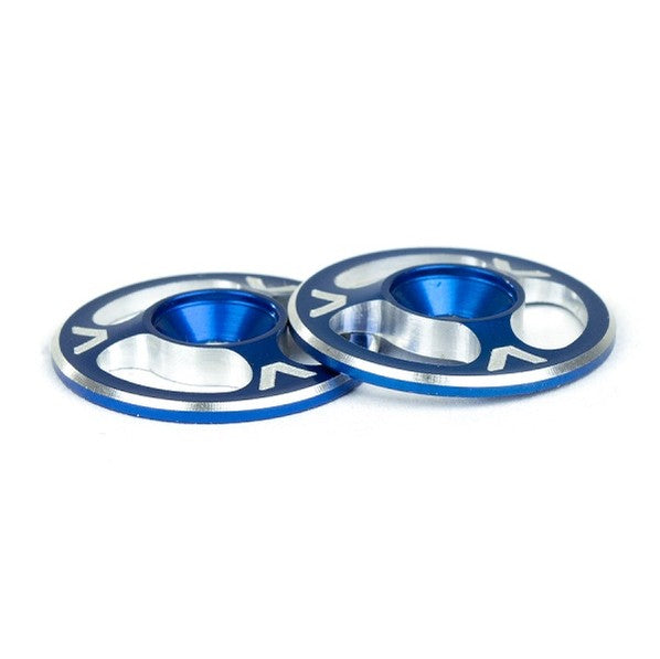 AV1060-BLU  TRIAD machined alloy 1/10th wing buttons (blue)