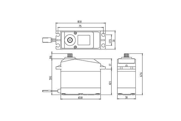 SAV-SW0240MG  SAVOX WATERPROOF JUMBO HV DIGI SERVO 35KG/0.15S@7.4V