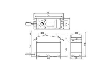 SAV-SW0241MG  SAVOX WATERPROOF JUMBO HV DIGI SERVO 40KG/0.17S@7.4V