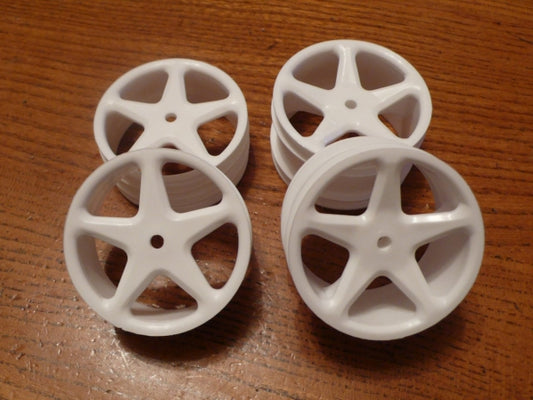 Fastrax RC10B44 Spoked Wheel Set White (4)