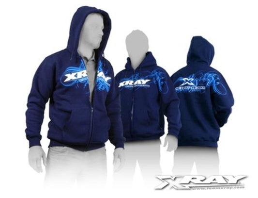 XR395600M - XRAY HOODIE WITH ZIP - BLUE