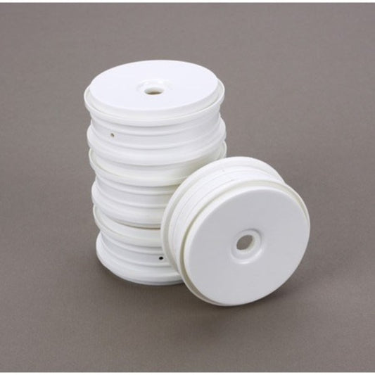 DYN8290  Speed Treads 1/8 Buggy White Dish Wheels (4)