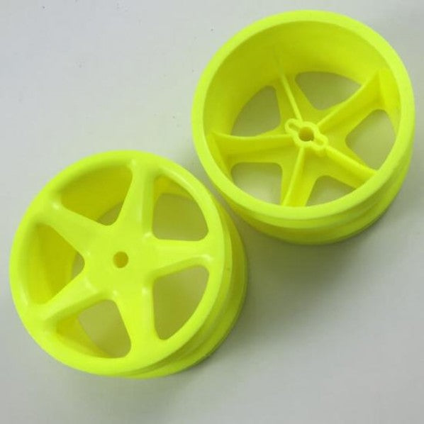 JC Team Losi - 5-Spoke Rear Wheels - Yellow - Pair